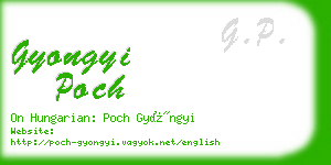 gyongyi poch business card